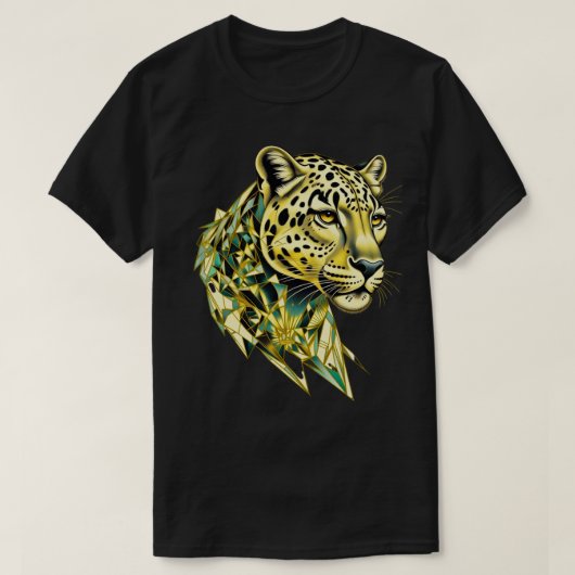 Geometric Leopard Luxury Abstract Animal Art T-shirt (Design voorkant)