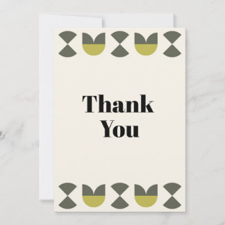 Geometric Light peach Thank You Card Feestdagenkaart