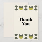 Geometric Light peach Thank You Card Feestdagenkaart (Voorkant / Achterkant)