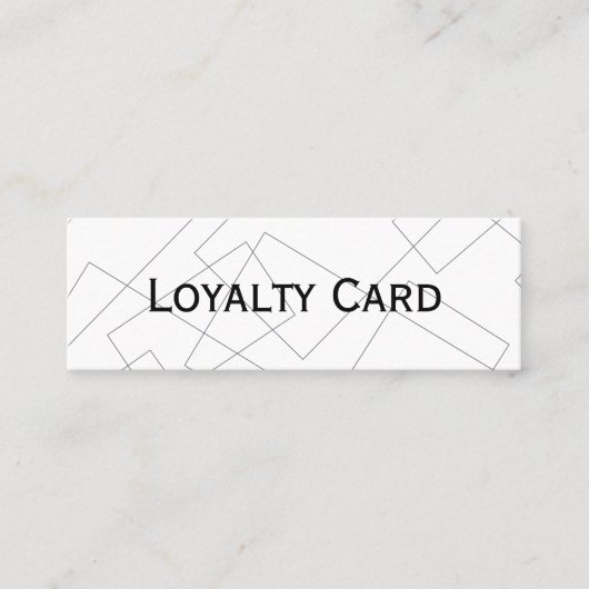 Geometric Line Art Loyalty Kaart – modern en minim (Voorkant)