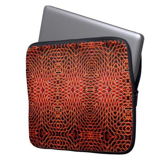 GEOMETRIC Line Pattern Laptop Sleeve (Voorkant Links)