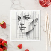 Geometric Line Portrait Servet (Insitu)