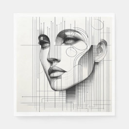 Geometric Line Portrait Servet