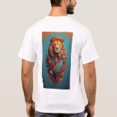 Geometric Lion 3D Illusion T-Shirt Design" (Achterkant)