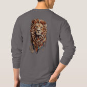 Geometric Lion: Cultural Mosaic T-Shirt Design (Achterkant)