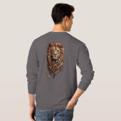 Geometric Lion: Cultural Mosaic T-Shirt Design (Achterkant volledig)