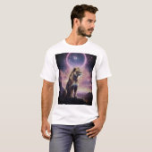 Geometric Lion Glas in lood T-shirt Design (Voorkant volledig)