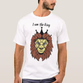 Geometric Lion King T-shirt – Kracht, Sterkte  (Voorkant)