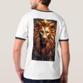 Geometric Lion Logo: kracht in elke hoek T-shirt (Achterkant volledig)