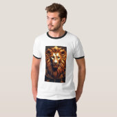 Geometric Lion Logo: kracht in elke hoek T-shirt (Voorkant volledig)