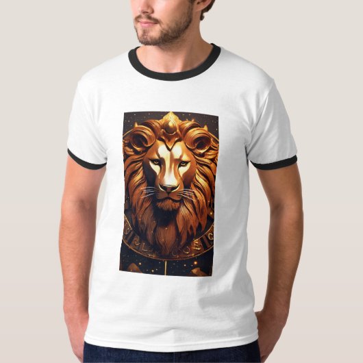 Geometric Lion Logo: kracht in elke hoek T-shirt (Voorkant)