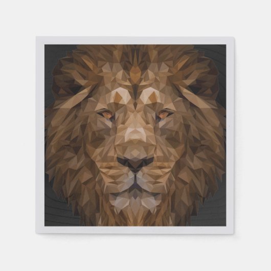 Geometric Lion Portrait Servet (Voorkant)