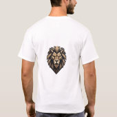 Geometric Lion Sports Team Logo T-shirt (Achterkant)