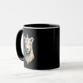 Geometric Lioness Crystal Abstract Art Coffee Mok (Voorkant links)