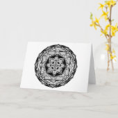 Geometric Lotus Mandala blanco wenskaart Kaart (Gele Bloem)
