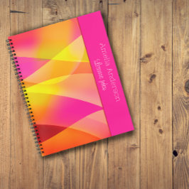 Geometric magenta geel Leraar Planner naam Notitieboek