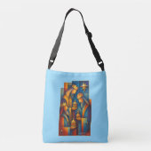 Geometric Magi - Drie Wijzen Kerstster Kunst Crossbody Tas (Achterkant)