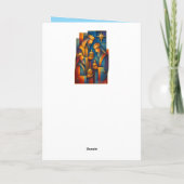 Geometric Magi - Drie Wijzen Kerstster Kunst Kaart (Achterkant)