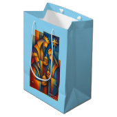 Geometric Magi - Drie Wijzen Kerstster Kunst Medium Cadeauzakje (Voorkant Gekanteld)