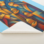 Geometric Magi - Drie Wijzen Kerstster Kunst Sherpa Deken (3/4)