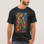 Geometric Magi - Drie Wijzen Kerstster Kunst T-shirt (Voorkant)