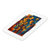 Geometric Magi - Three Wise Men Christmas Star Art Magneet (Linkerzijde)