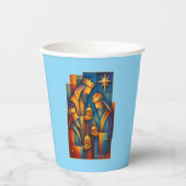 Geometric Magi - Three Wise Men Christmas Star Art Papieren Bekers (Voorkant)