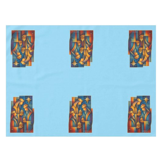 Geometric Magi - Three Wise Men Christmas Star Art Tafelkleed (Voorkant (Horizontaal))