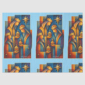 Geometric Magi - Three Wise Men Christmas Star Art Tissuepapier (Voorkant)