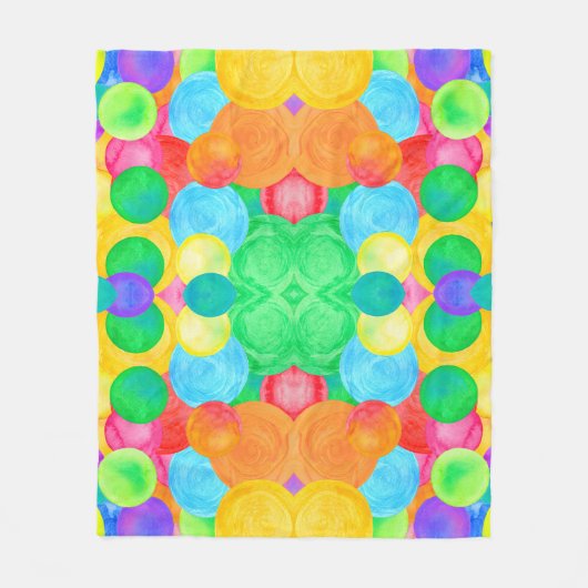 Geometric Magical abstract color art Fleece Deken (Voorkant)