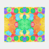 Geometric Magical abstract color art Fleece Deken (Voorkant (Horizontaal))