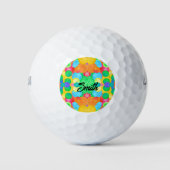 Geometric Magical abstract color art Golfballen (Voorkant)