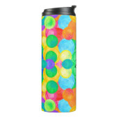 Geometric Magical abstract color art Thermosbeker (Gedraaid links)