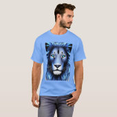 "Geometric Majesty: Lion Logo T-shirt" T-shirt (Voorkant volledig)