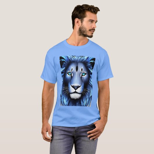 "Geometric Majesty: Lion Logo T-shirt" T-shirt (Voorkant volledig)