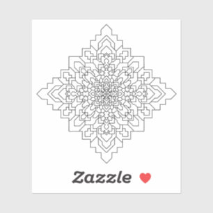 Geometric Mandala #10 Clear Sticker