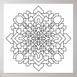 Geometric Mandala #12 Poster