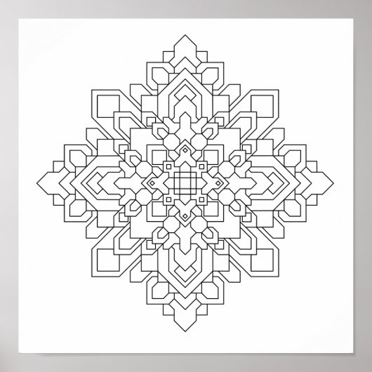 Geometric Mandala #2 Poster (Voorkant)