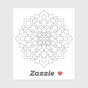Geometric Mandala #3 Clear Sticker
