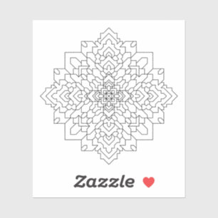 Geometric Mandala #7 Clear Sticker