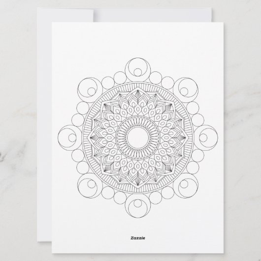 Geometric Mandala Black Lines v2 Coloring Sjabloon (Achterkant)