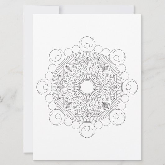 Geometric Mandala Black Lines v2 Coloring Sjabloon (Voorkant)