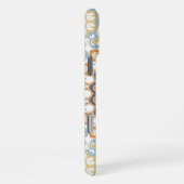 Geometric Mandala in Orange, Gray, and Blue iPhone Hoesje (Rechterkant)