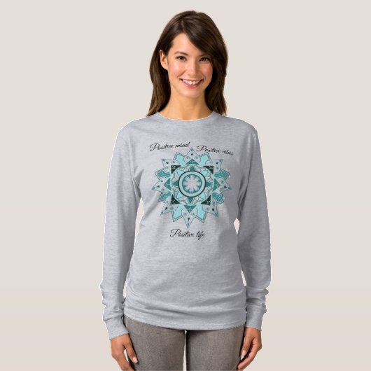 Geometric Mandala, Inspirerend T-shirt (Voorkant volledig)