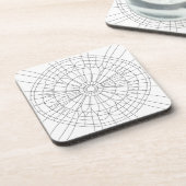 Geometric Mandala Pattern Bier Onderzetter (Linkerzijde)