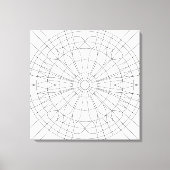 Geometric Mandala Pattern Canvas Afdruk (Voorkant)