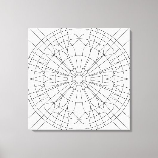 Geometric Mandala Pattern Canvas Afdruk (Voorkant)
