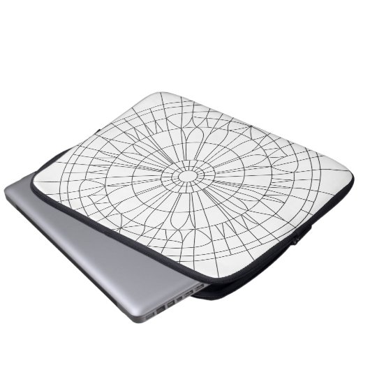 Geometric Mandala Pattern Laptop Sleeve (Voorkant onderkant)