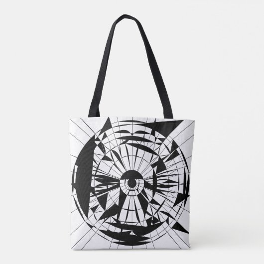 Geometric Mandala Pattern Tote Bag (Achterkant)