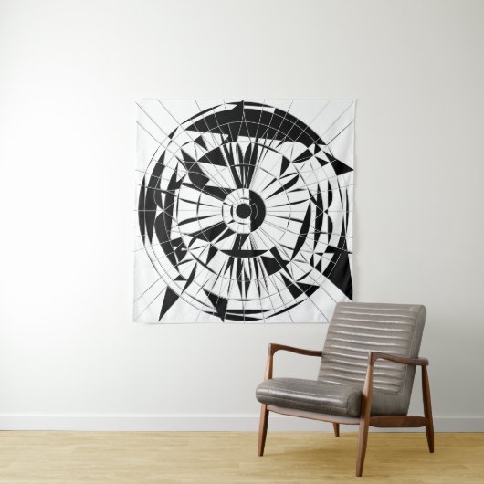 Geometric Mandala Pattern Wandkleed (In Situ (horizontaal))